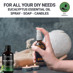 Aromatherapy massage with eucalyptus essential oil