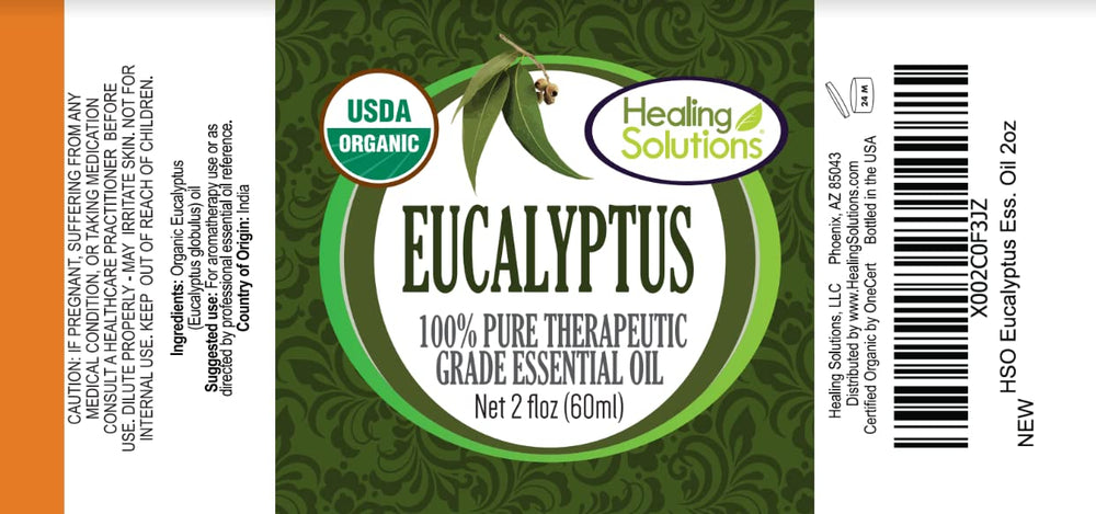 Diffuser with eucalyptus essential oil for aromatherapy