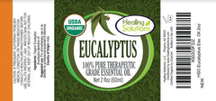Diffuser with eucalyptus essential oil for aromatherapy