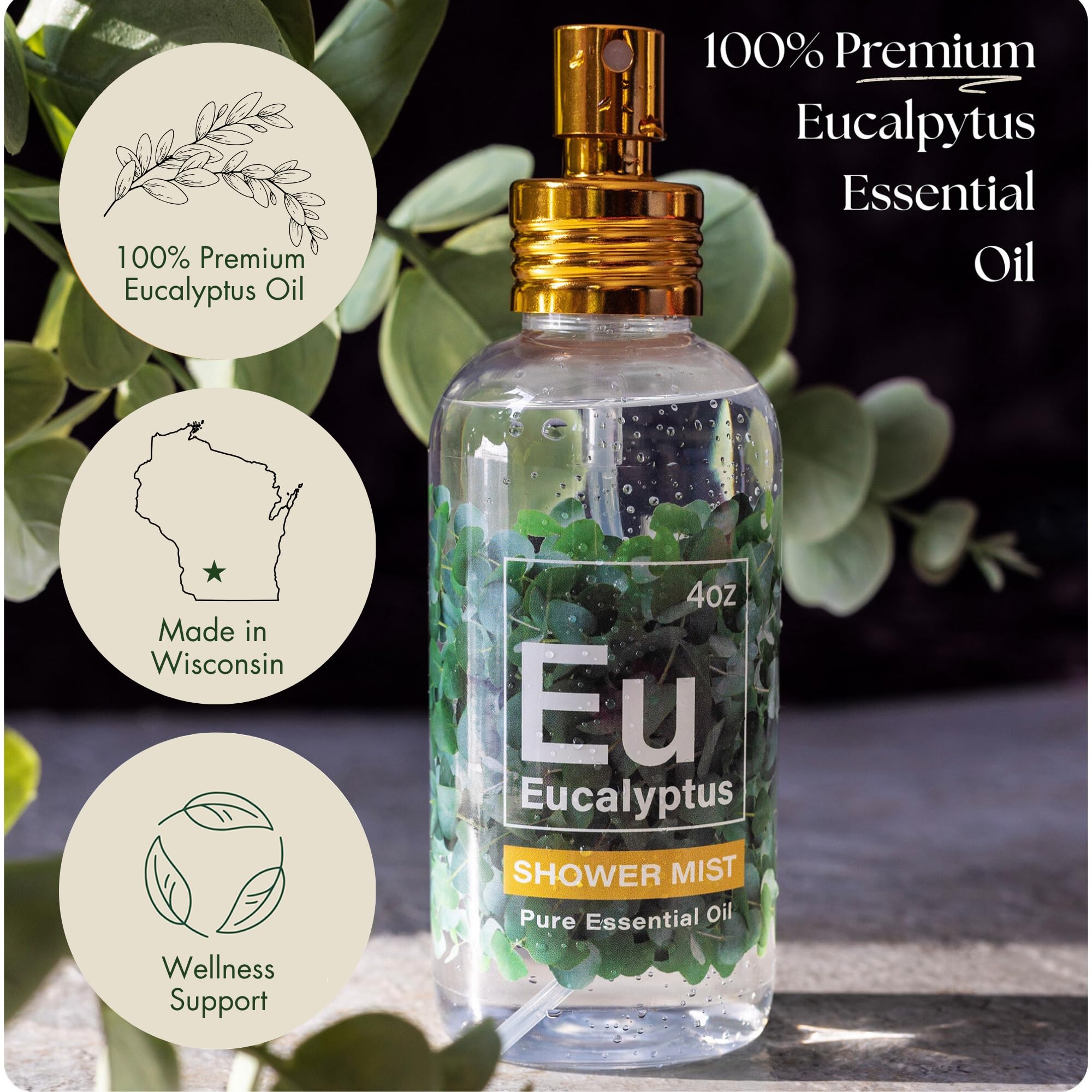 Packaging for Eucalyptus Shower Spray 2 oz