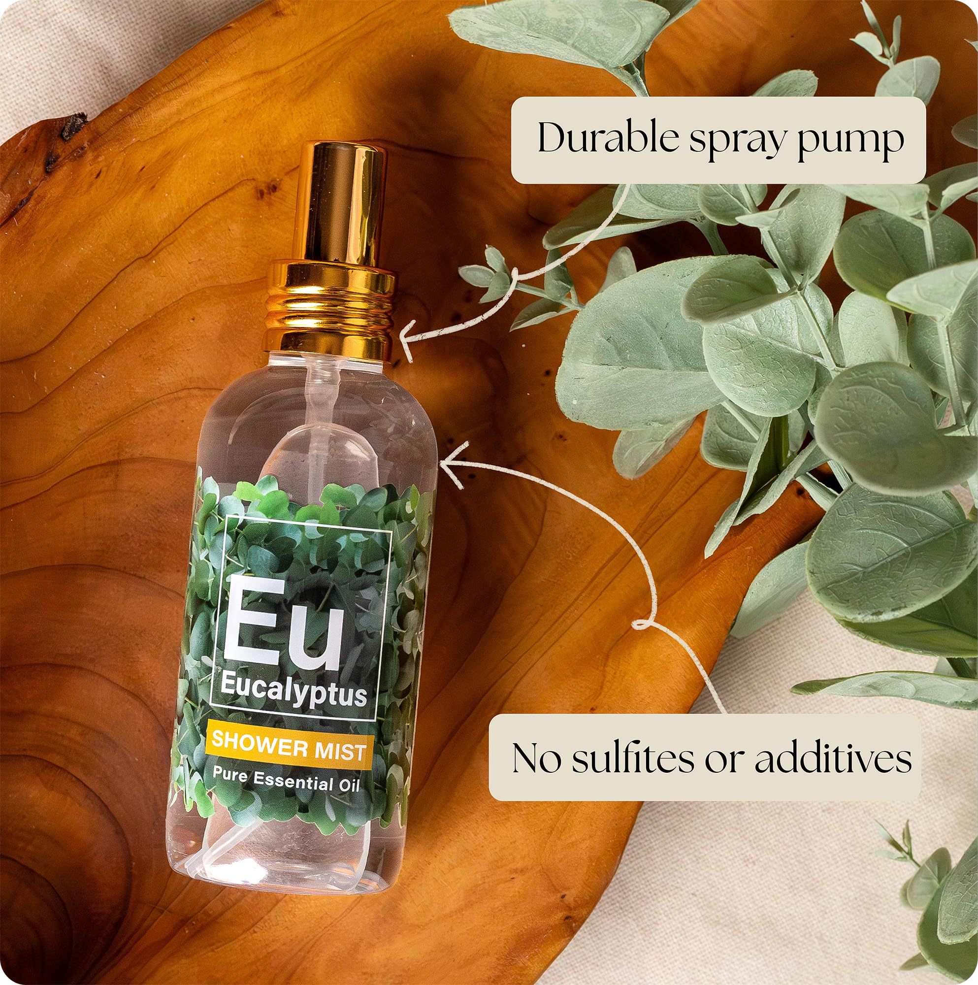 Gift-ready packaging for Eucalyptus Shower Spray