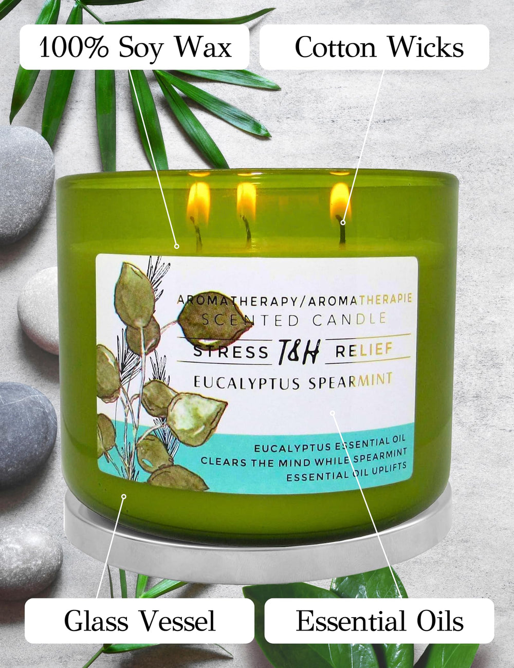 Candle burning evenly with a clear, clean melt pool