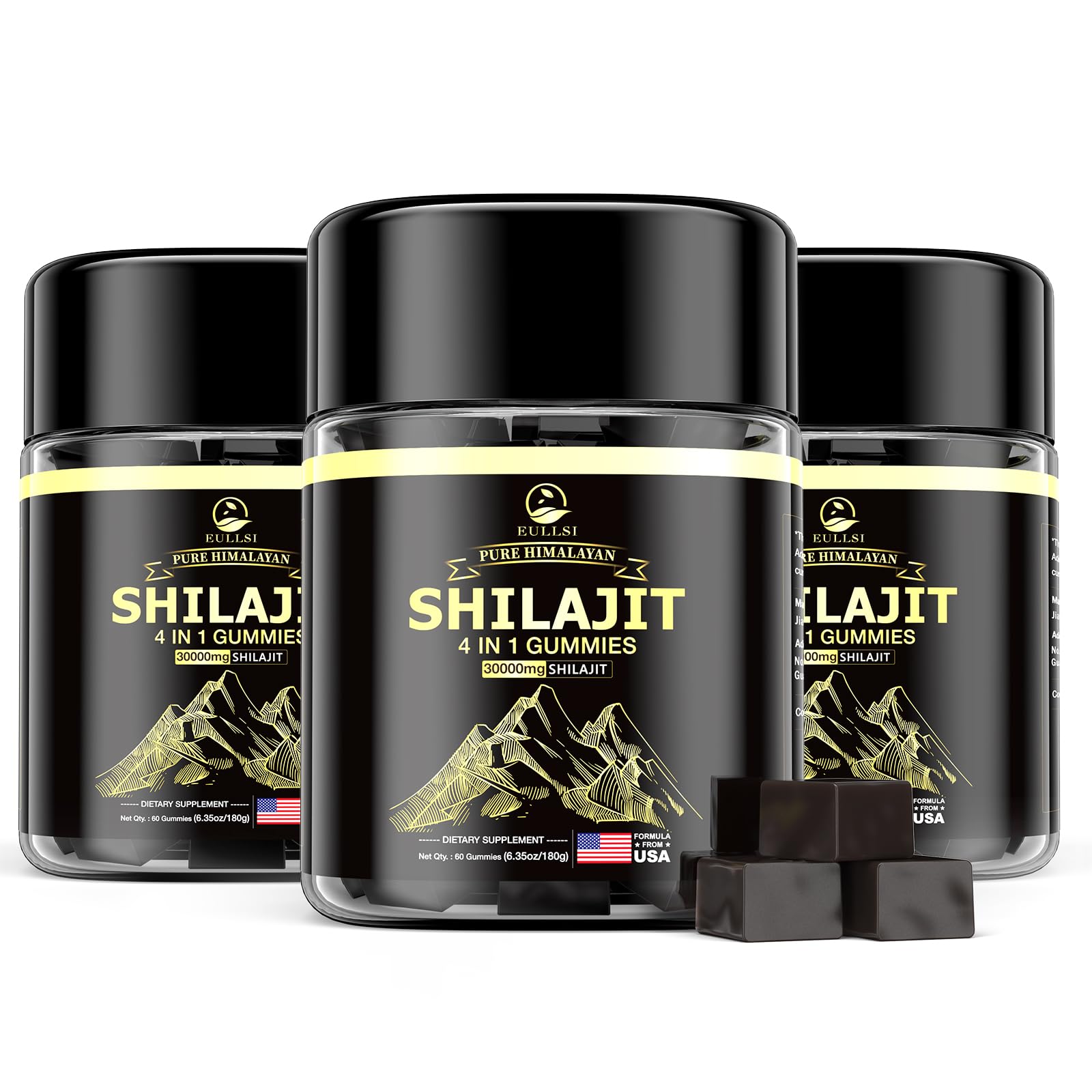 Eullsi Pure Himalayan Shilajit Gummies bottle for daily energy support