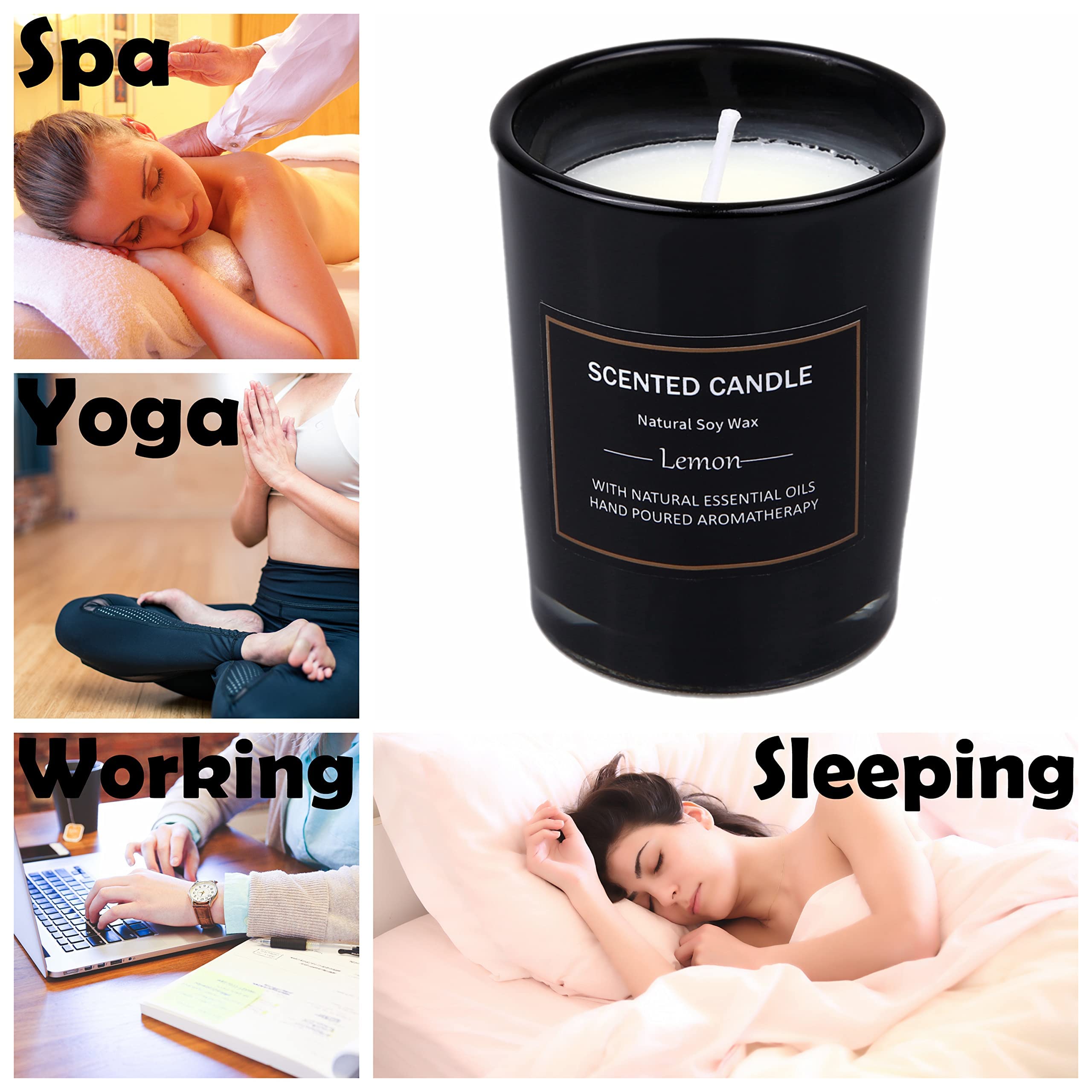 Vanilla scented candle 2.5oz in black jar (EUPNHY 12-pack)