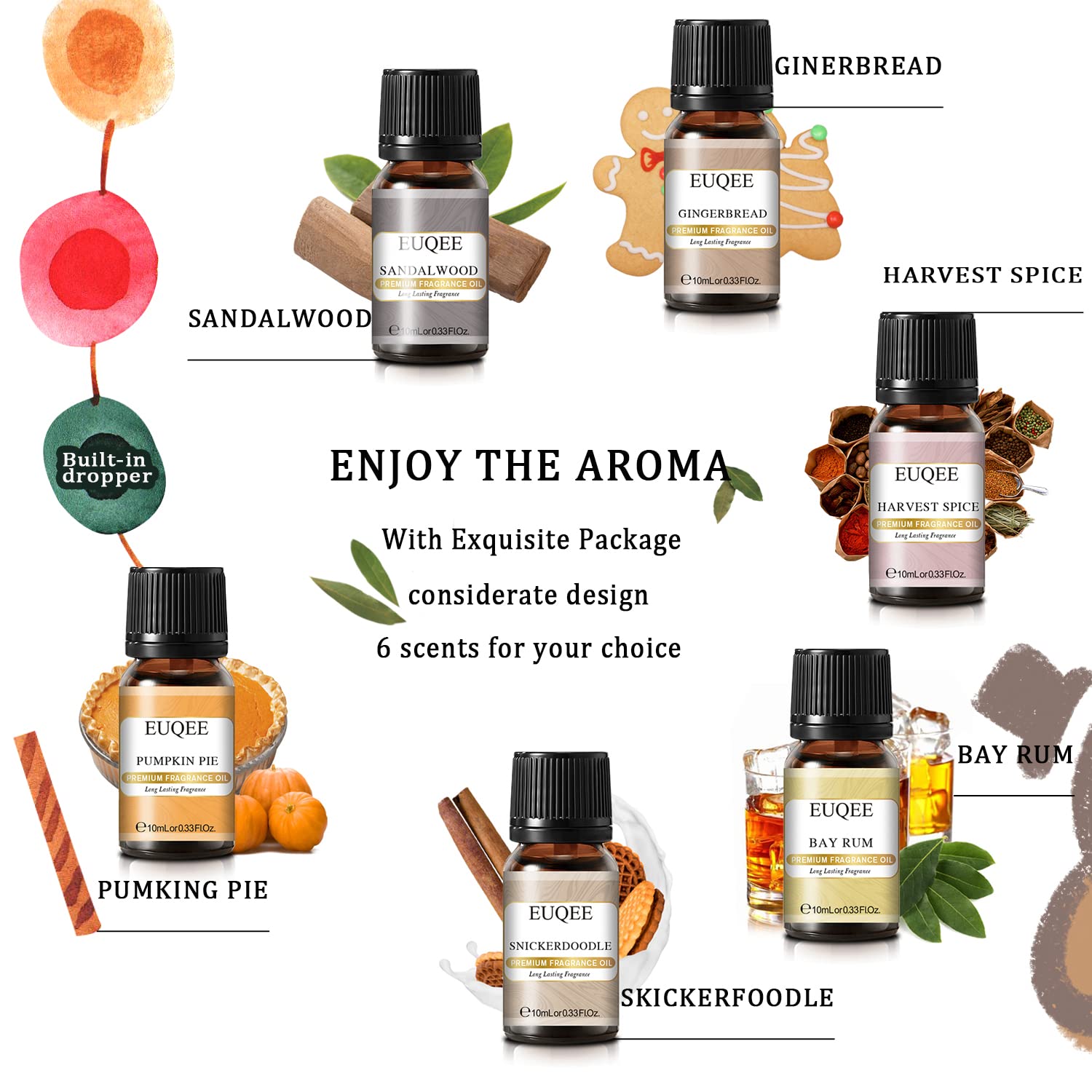 Close-up of Sandalwood fragrance oil