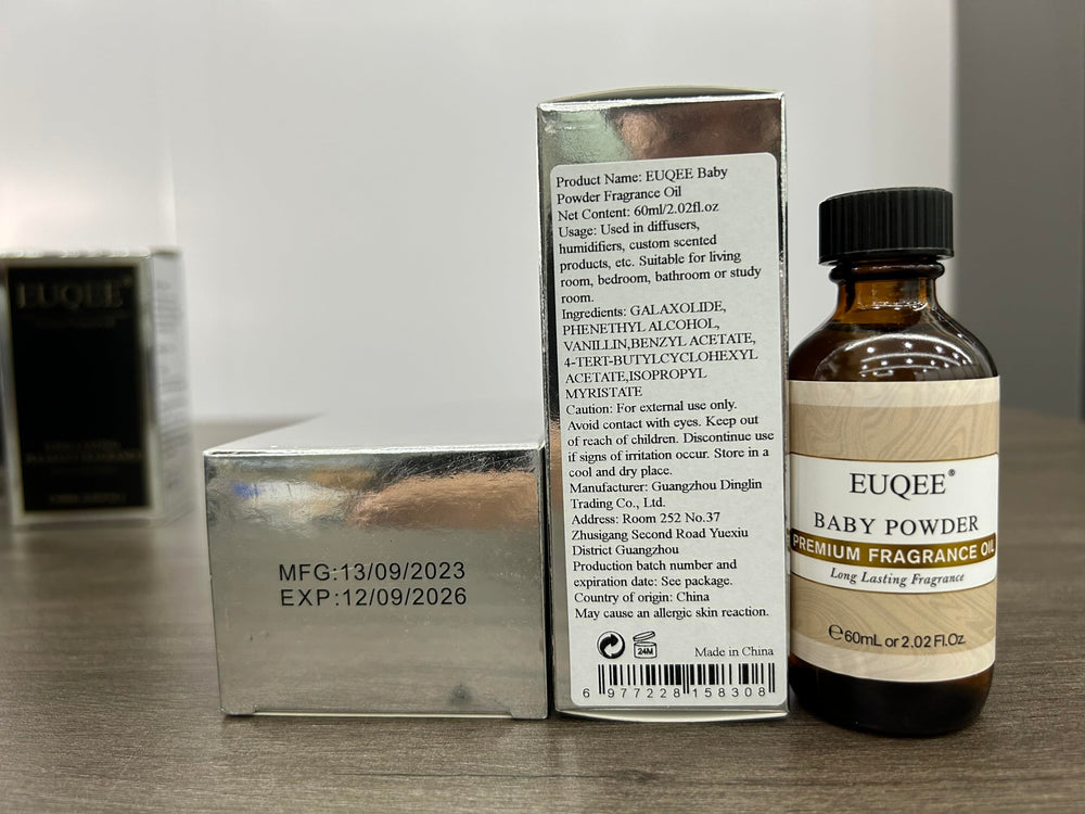 DIY bath bombs scented with EUQEE Baby Powder fragrance oil