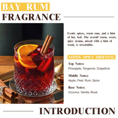 Amber glass bottle for EUQEE Bay Rum Fragrance Oil