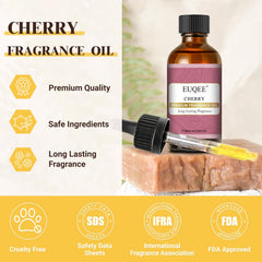 Amber glass bottle packaging for EUQEE Cherry Fragrance Oil