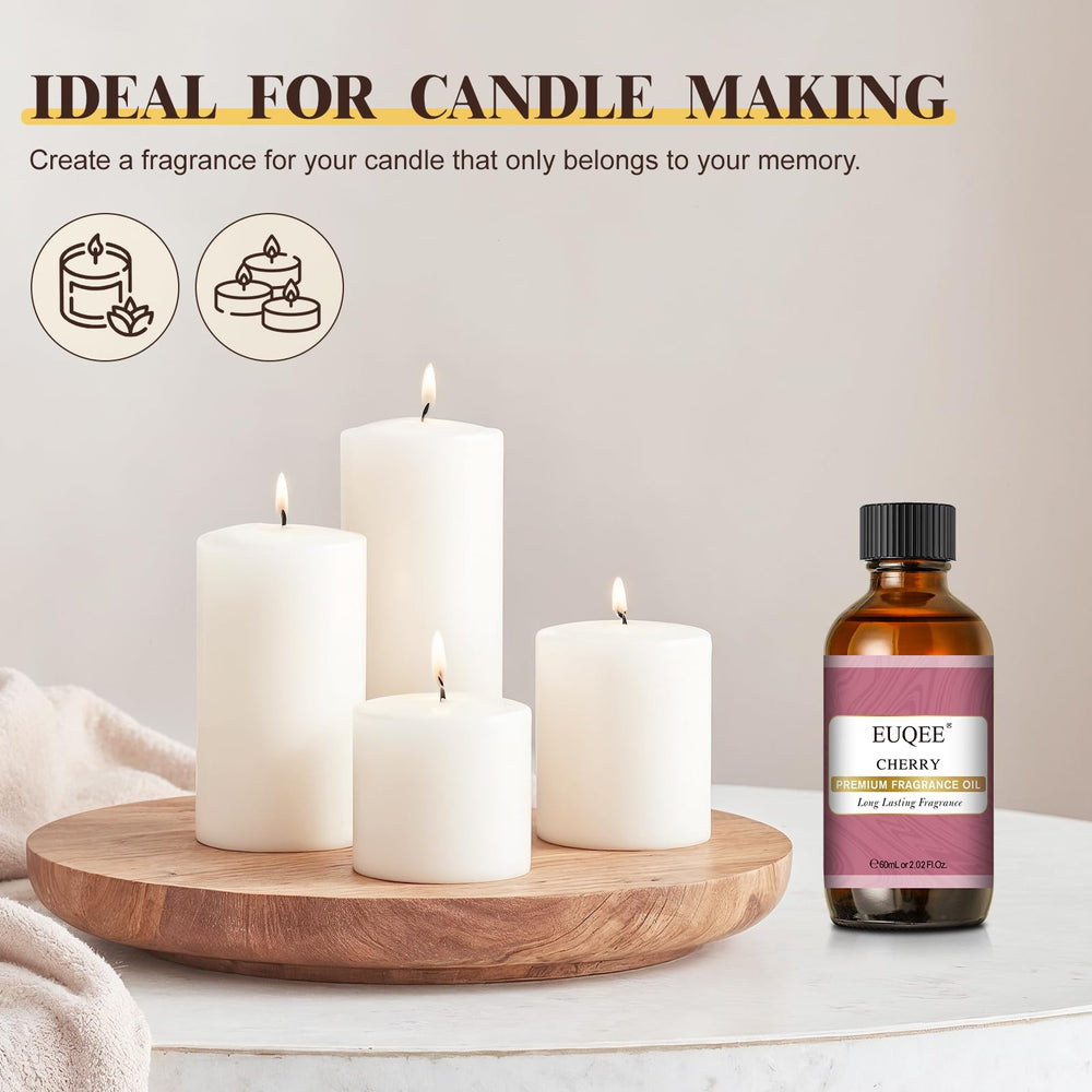 Cherry fragrance oil used in candle making with EUQEE