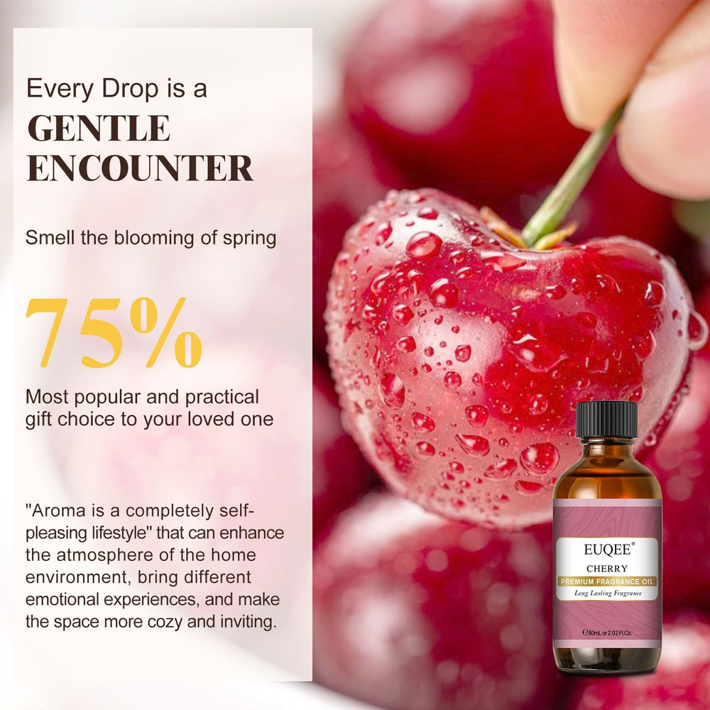 Gift-ready EUQEE Cherry Fragrance Oil bottle