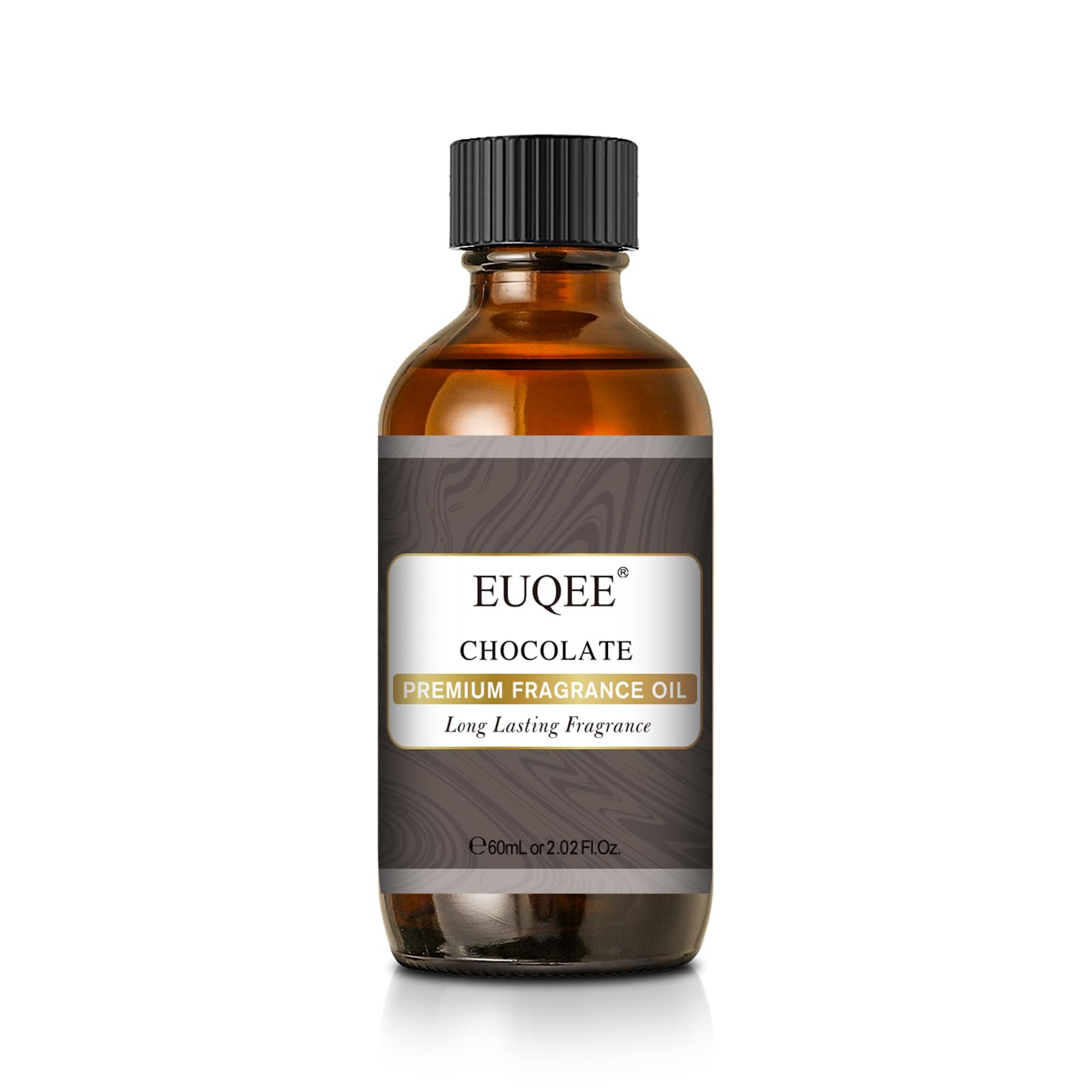 EUQEE Chocolate Fragrance Oil in amber glass bottle with dropper
