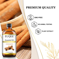 Dropper and amber bottle for EUQEE Cinnamon Essential Oil 118ml