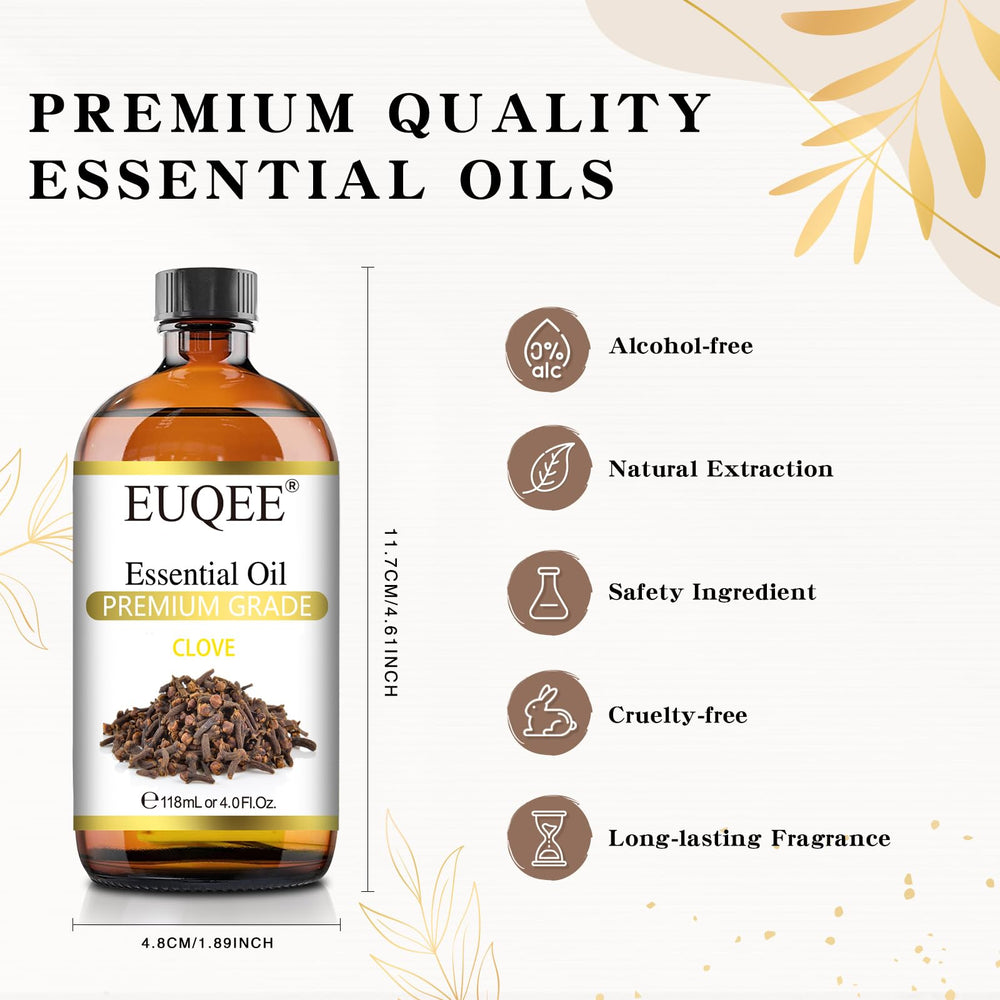 EUQEE Clove Essential Oil for bath bombs and aromatherapy