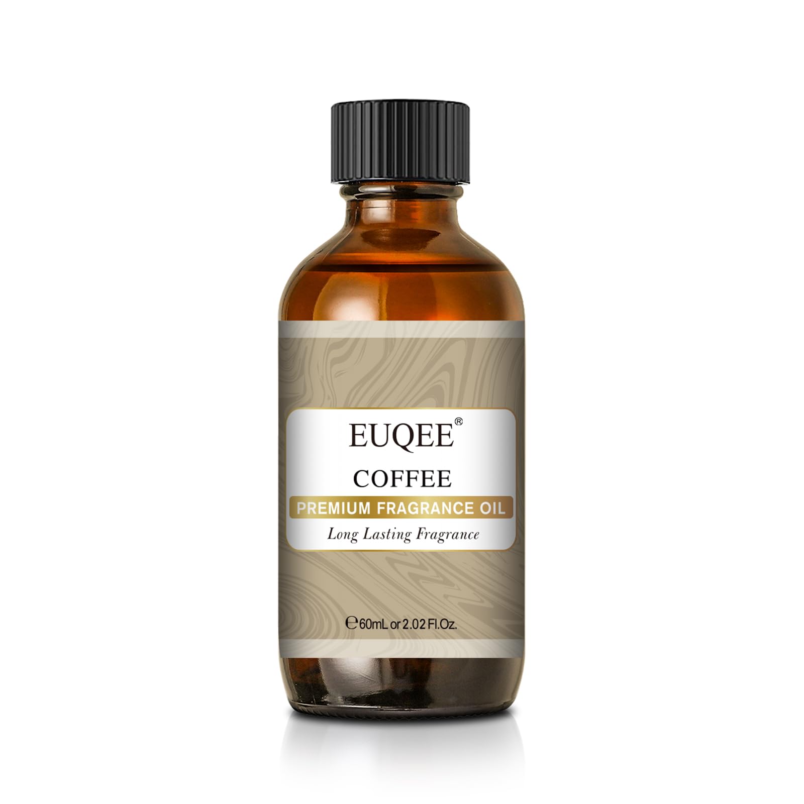 EUQEE 60ml coffee fragrance oil in Boston glass bottle with dropper