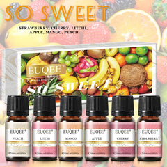 EUQEE dropper dispensing fruit oil into a small dish, controlled dosing for DIY projects