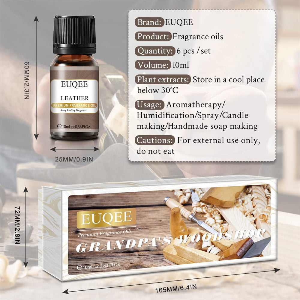 Warm Rustic Woods fragrance oil - 10ml amber bottle (EUQEE)