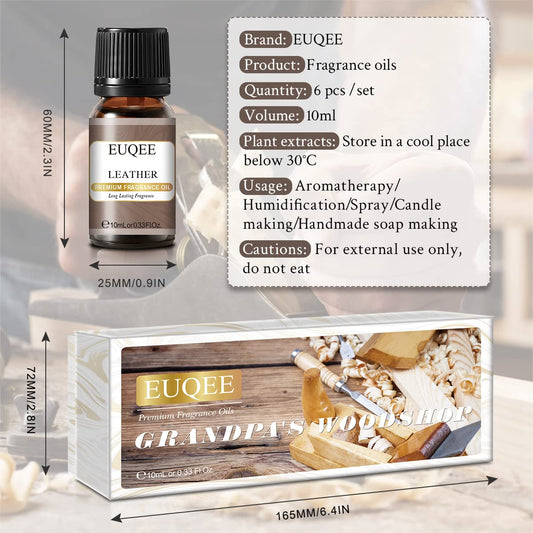 Warm Rustic Woods fragrance oil - 10ml amber bottle (EUQEE)