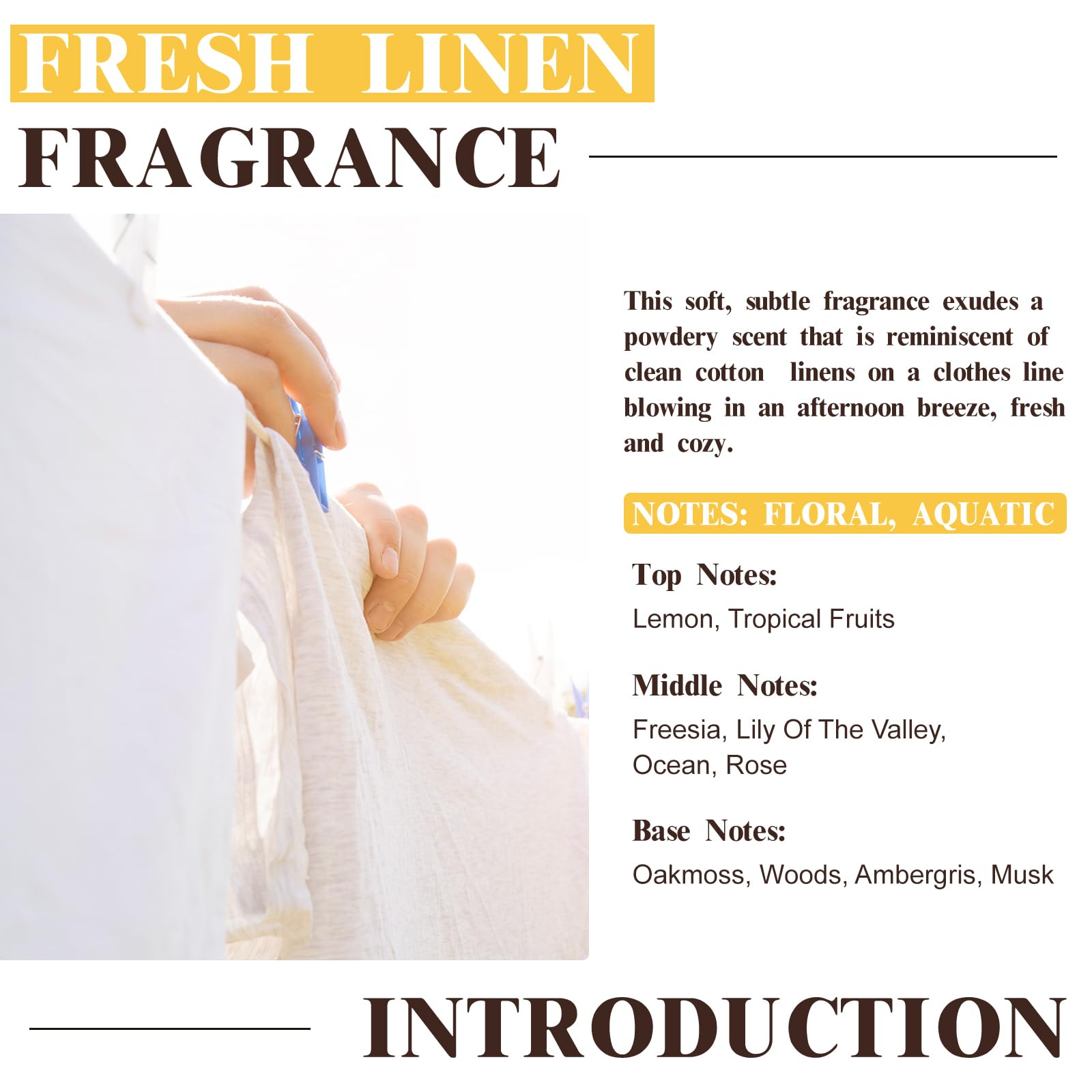 Diffuser filled with Fresh Linen scent