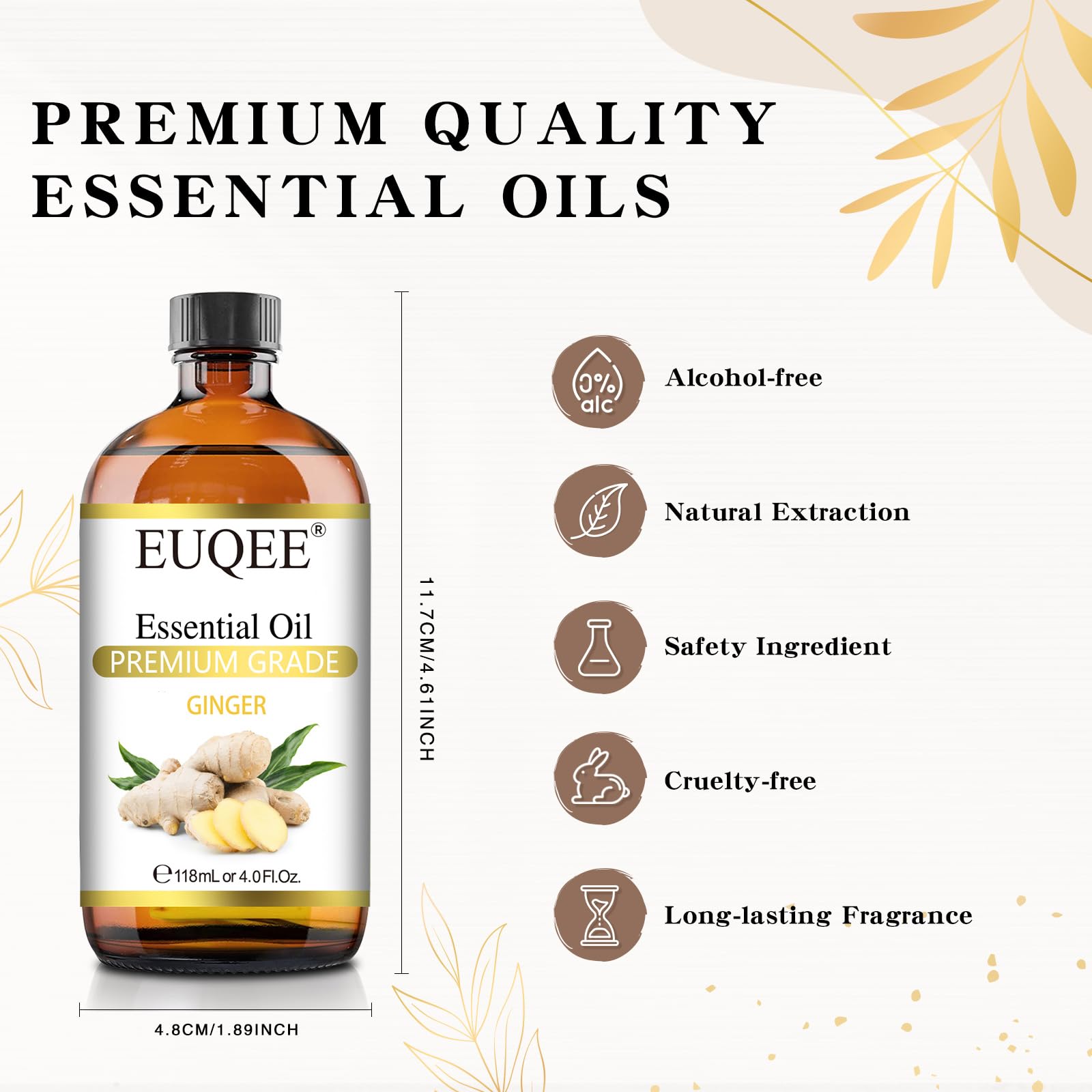 Ginger essential oil for DIY soap with EUQEE bottle