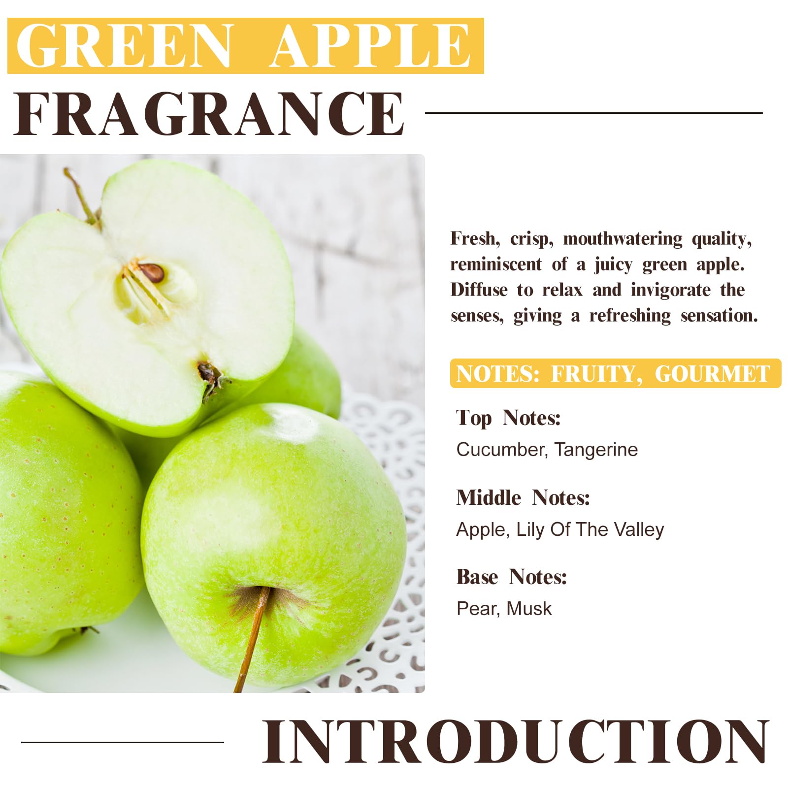 Glass dropper dispensing EUQEE Green Apple fragrance oil