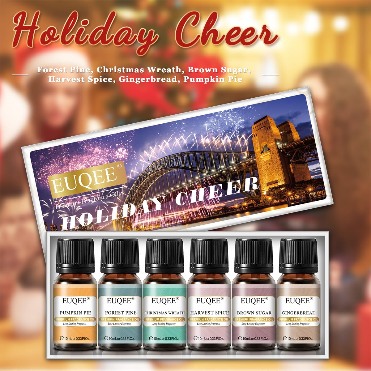 EUQEE Holiday Cheer gift box packaging