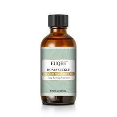 EUQEE honeysuckle fragrance oil 60ml amber glass bottle, front view