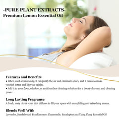 Lemon essential oil in a diffuser for aromatherapy