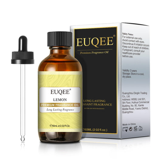 EUQEE Lemon Fragrance Oil bottle with glass dropper (60 ml)