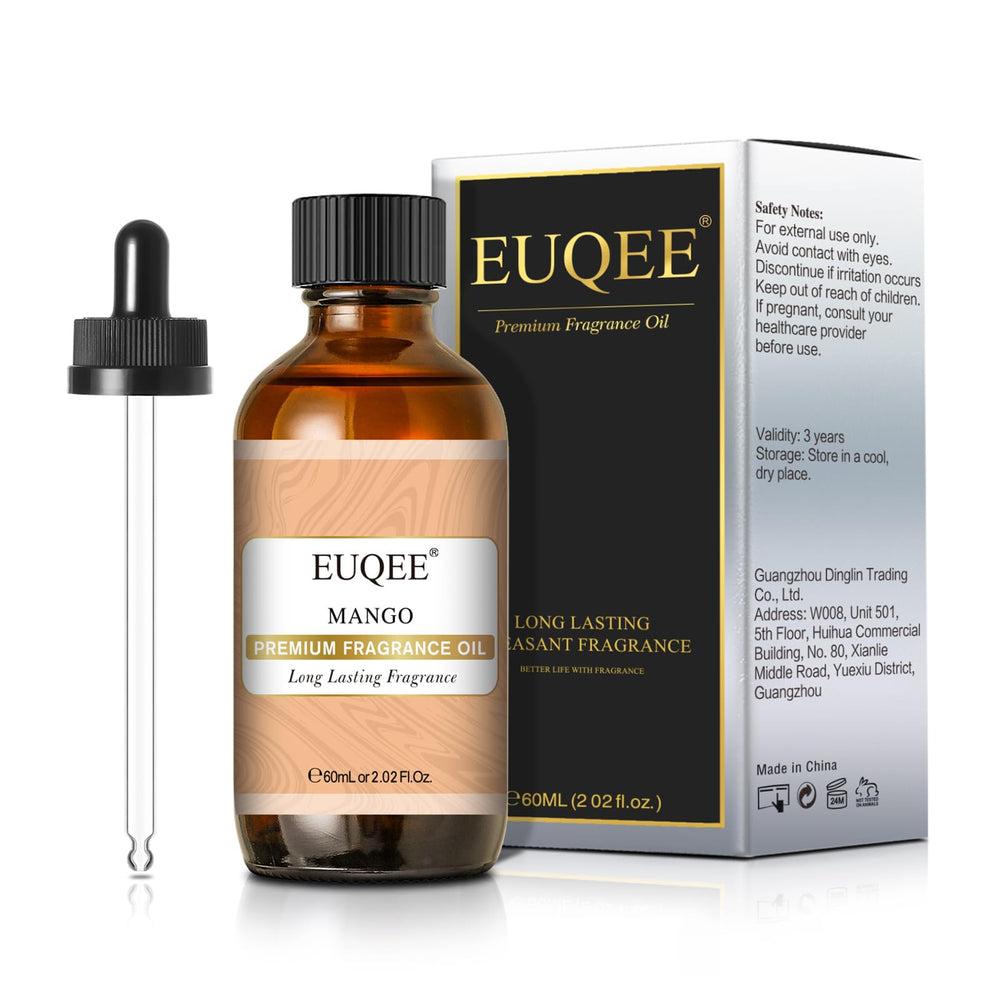 Gift-ready EUQEE Mango fragrance oil packaging