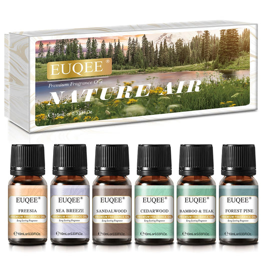 EUQEE Nature Air 6x10ml scented oil gift set packaging