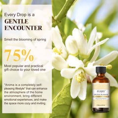 EUQEE Orange Blossom fragrance oil with bath salts setup