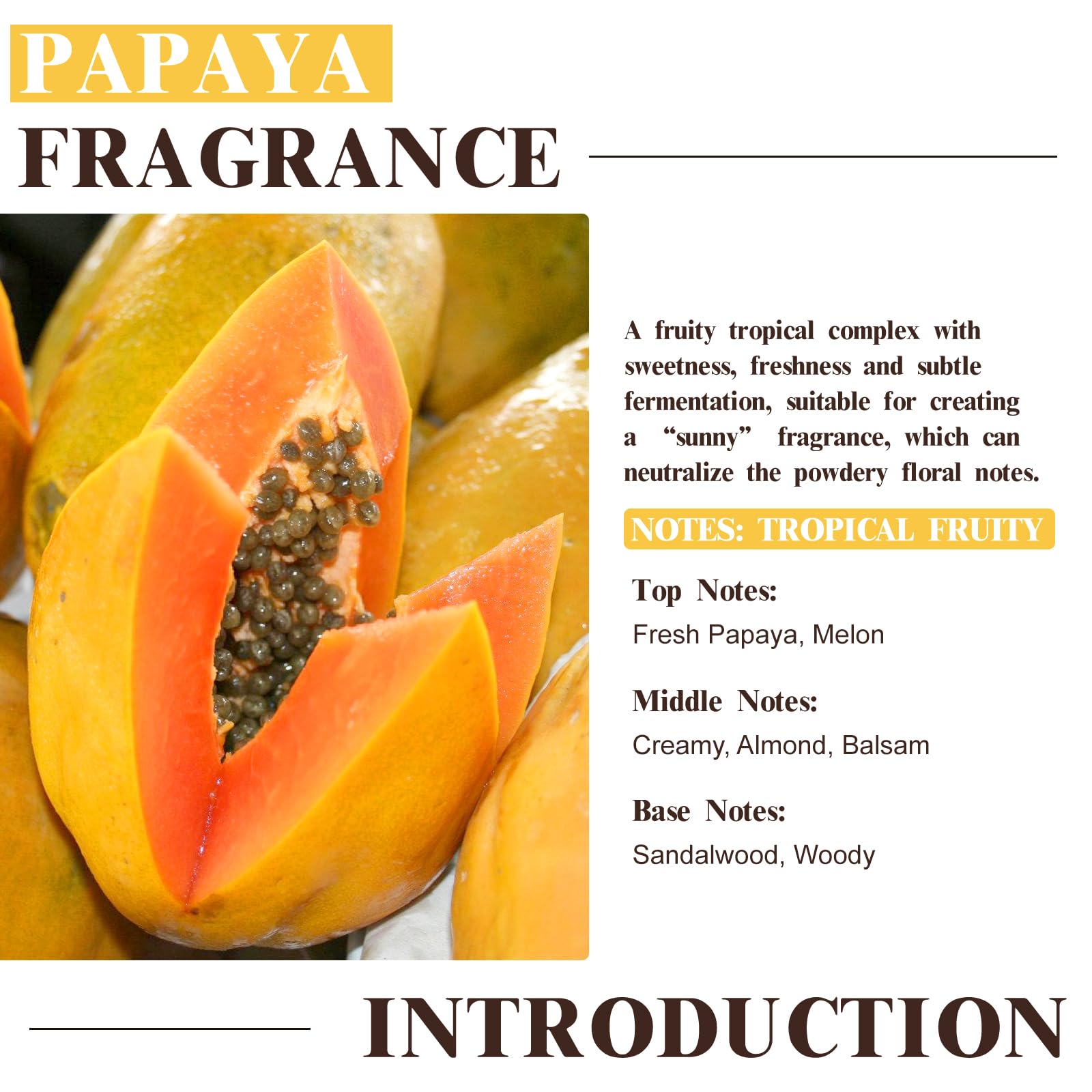 EUQEE Papaya Fragrance Oil gift box packaging