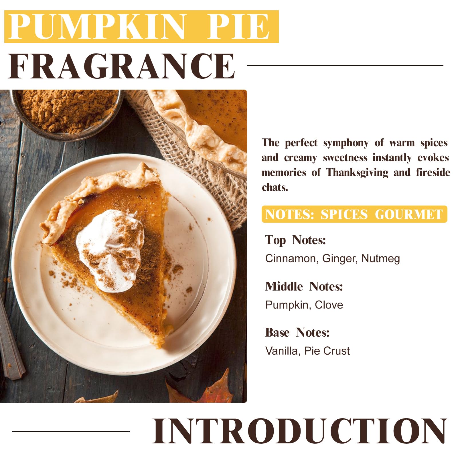 EUQEE Pumpkin Pie Fragrance Oil packaging and label