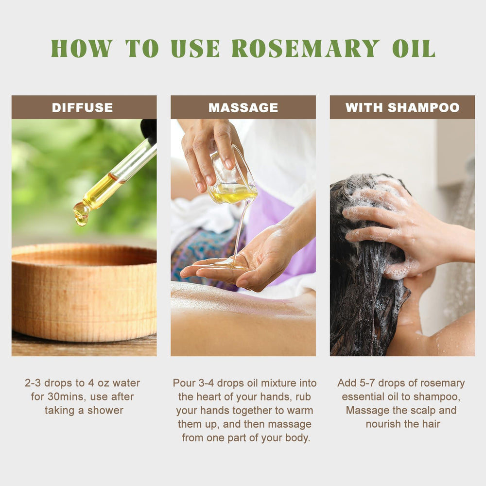 EUQEE Rosemary Essential Oil packaging and label on bottle