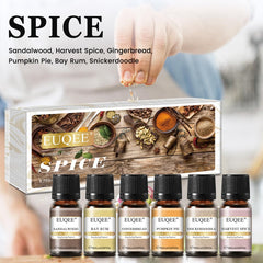 Gift-ready box featuring the EUQEE Spice Autumn oil set