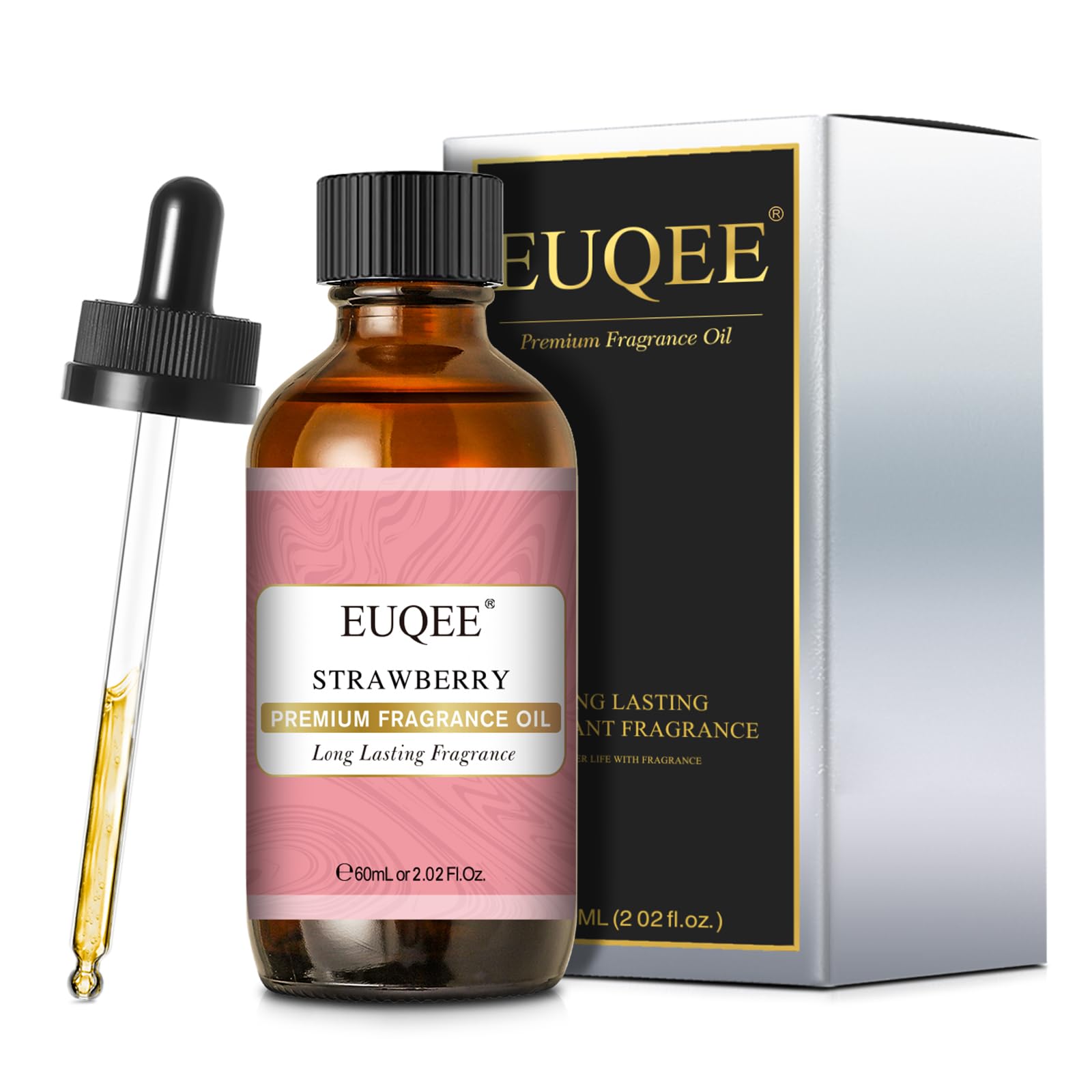 Gift box display of EUQEE Strawberry Fragrance Oil