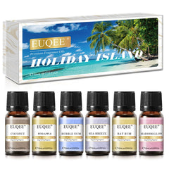 EUQEE Summer Fragrance Oil Gift Set with 6 x 10ml bottles