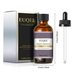 Amber glass bottle showcasing EUQEE tobacco fragrance oil