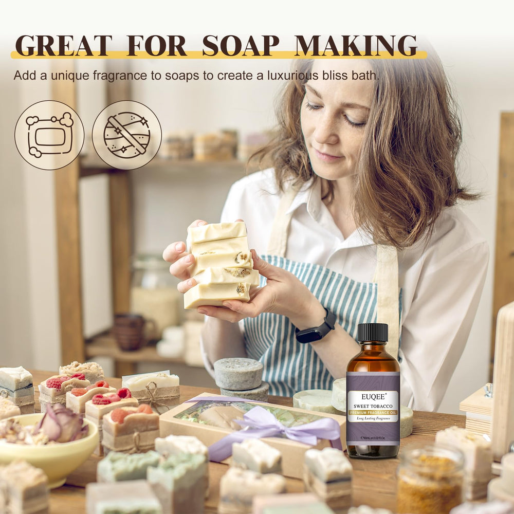 Soap making with EUQEE Sweet Tobacco fragrance oil