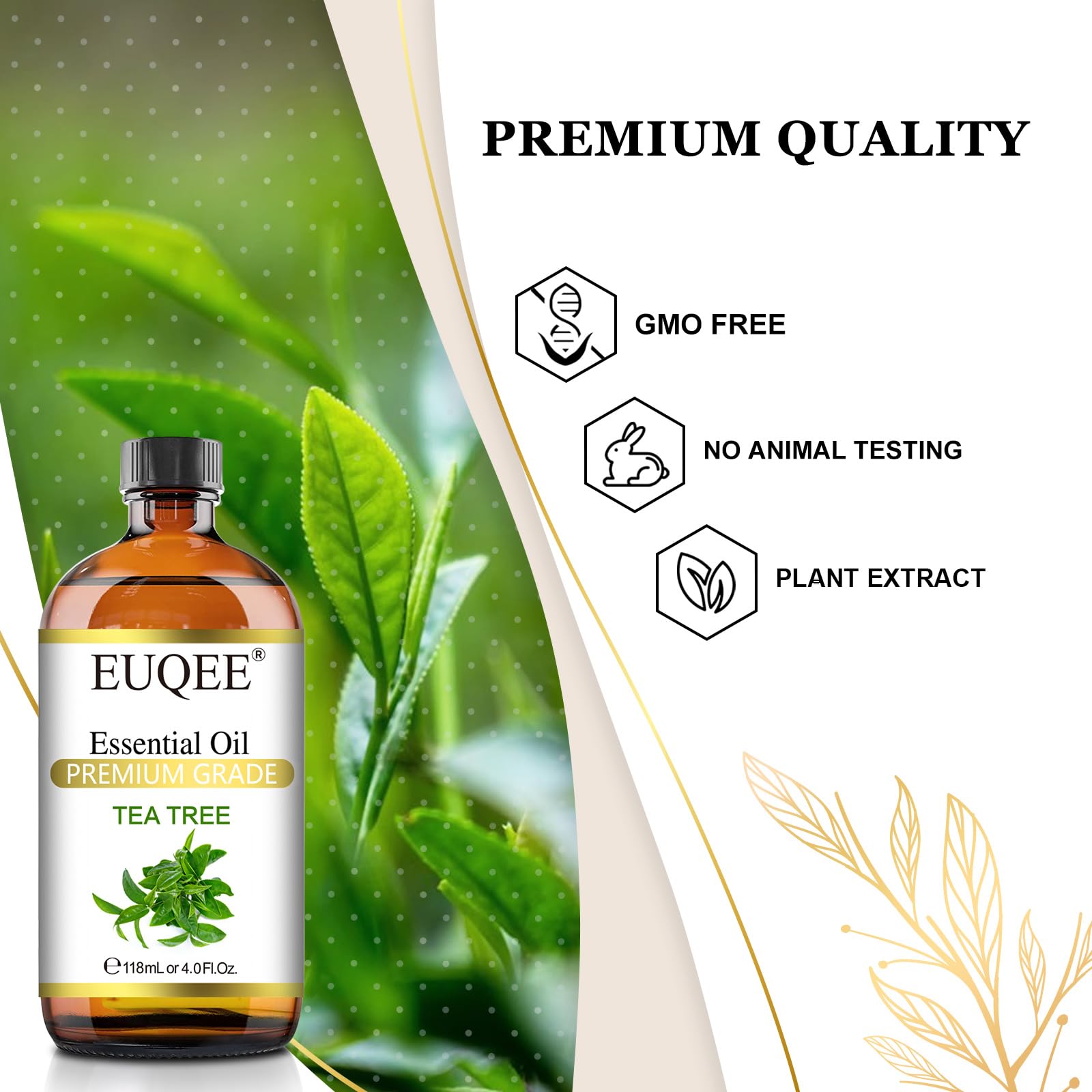Tea tree essential oil used in a diffuser
