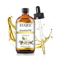 EUQEE Vanilla Essential Oil 118ml amber glass bottle