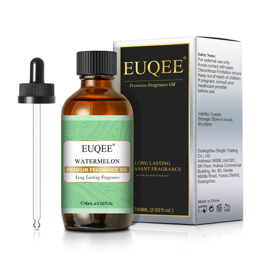 EUQEE Watermelon fragrance oil in 60ml amber glass bottle with dropper