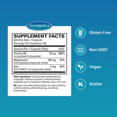 Pyridoxal-5-Phosphate (vitamin B6) with magnesium and zinc