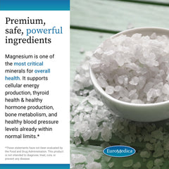 Allergen-free vegan magnesium supplement label