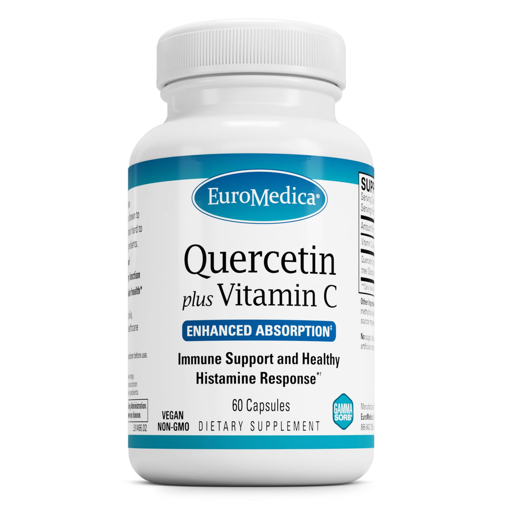 EuroMedica Quercetin Plus Vitamin C 60 capsules bottle