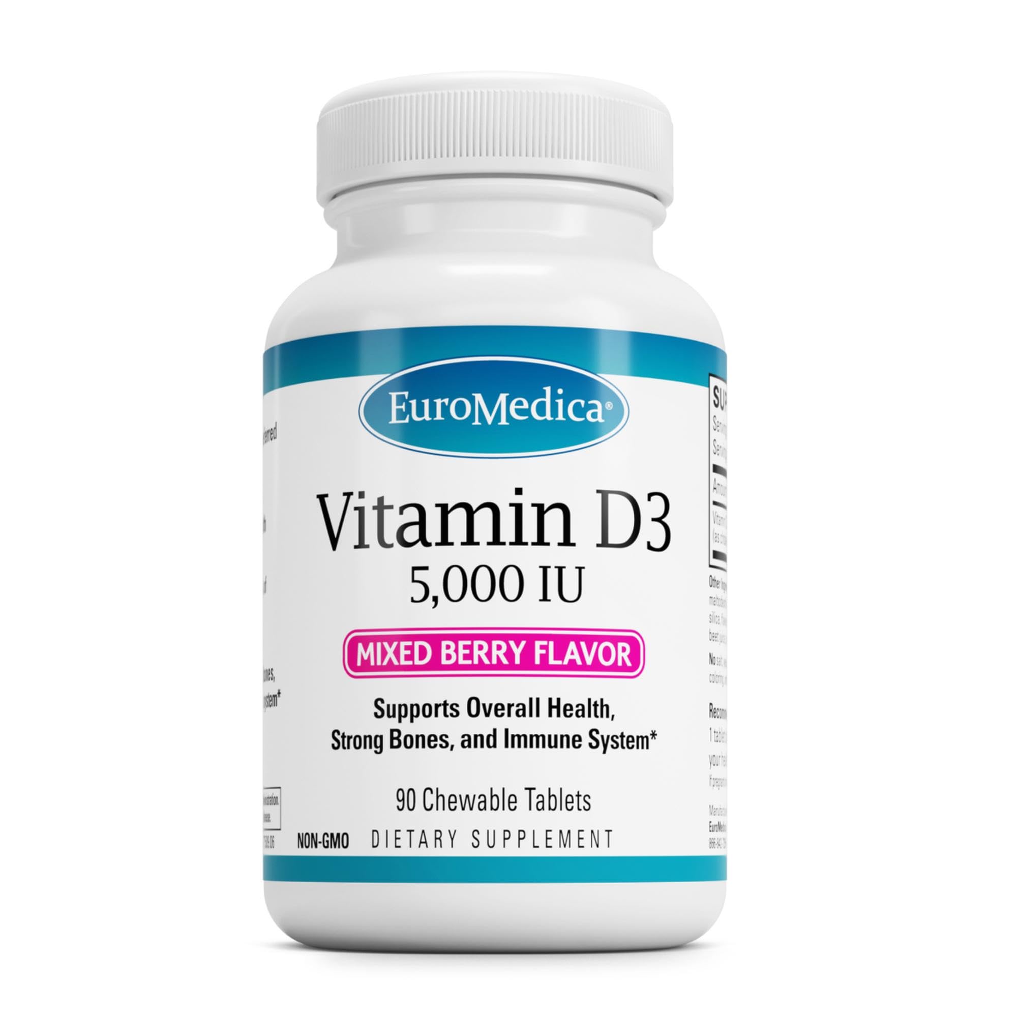 EuroMedica Vitamin D3 Berry Chewables bottle