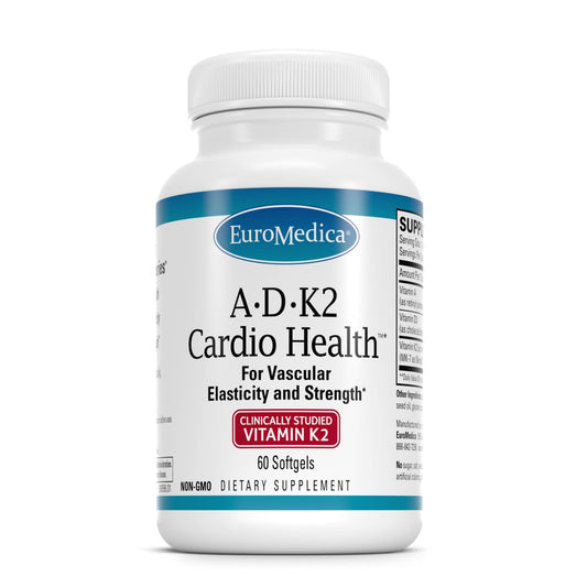 EuroMedica A•D•K2 Cardio Health softgel bottle front view