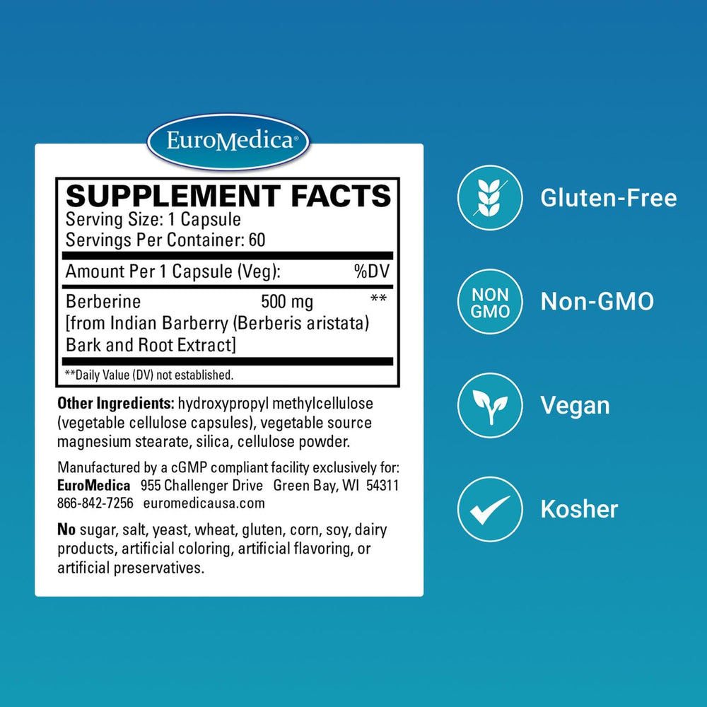 Berberine capsules close-up