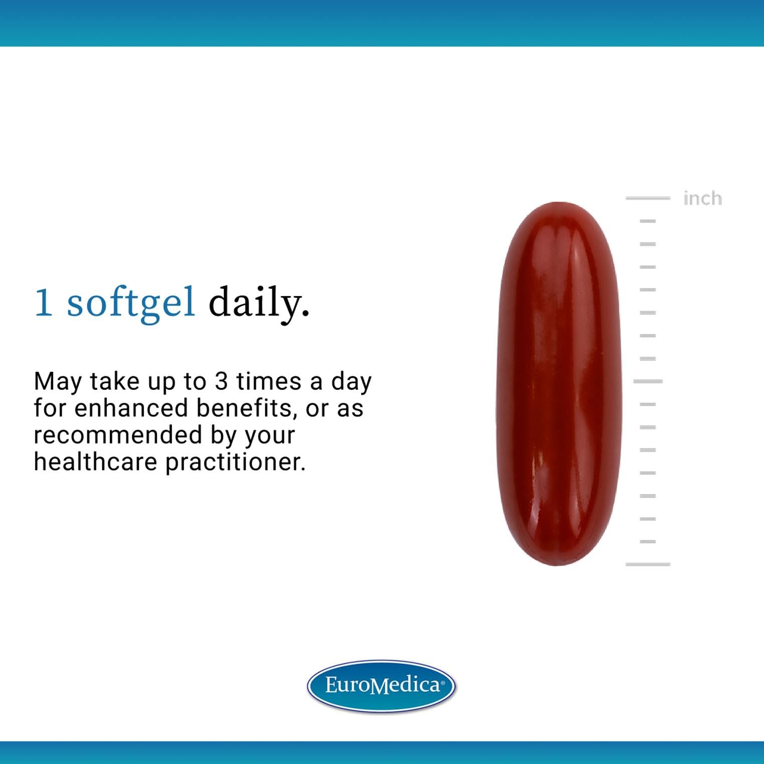 Close-up of 60 softgels in the bottle