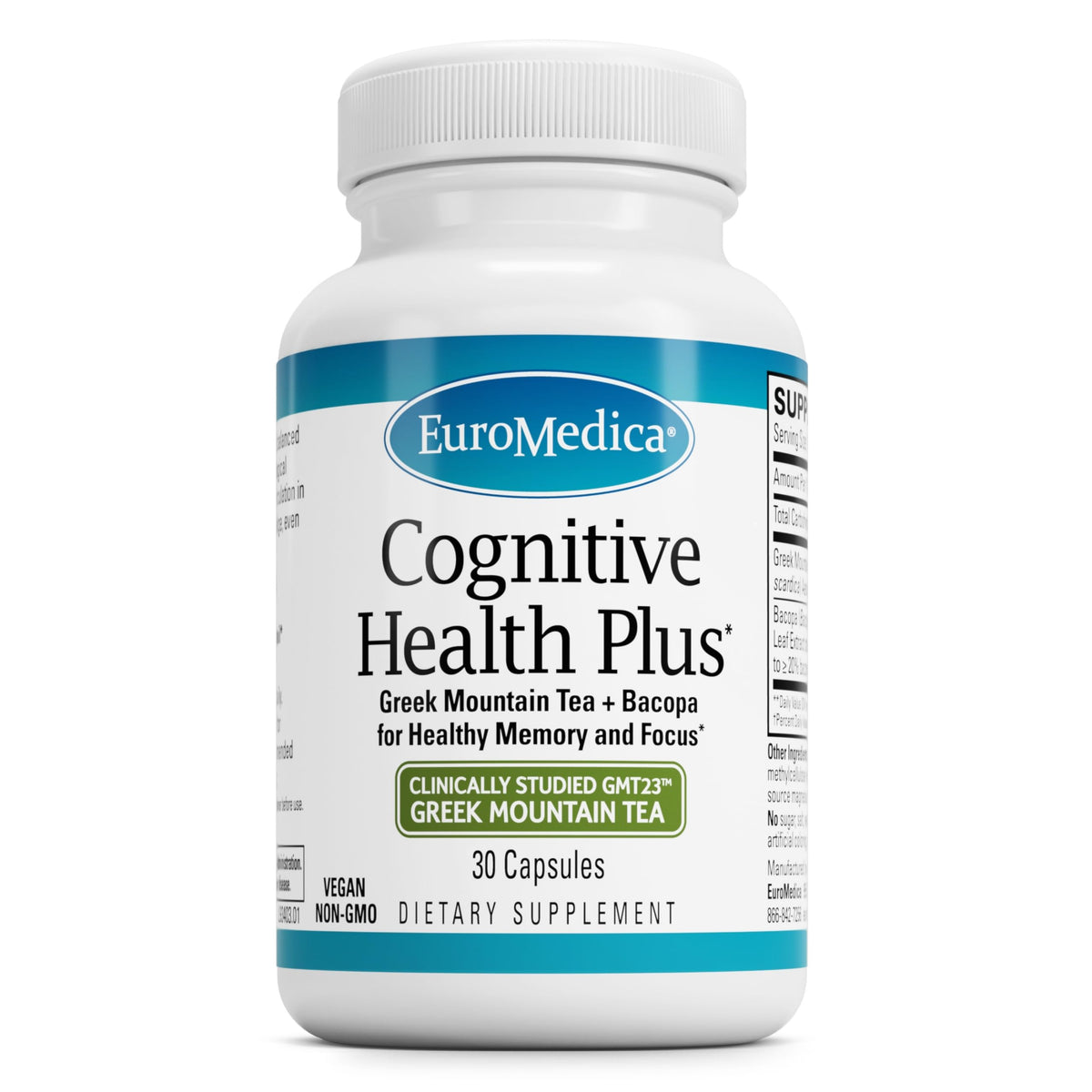 EuroMedica Cognitive Health Plus bottle and packaging